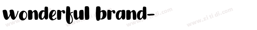 wonderful brand字体转换